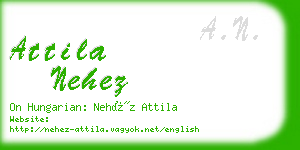 attila nehez business card